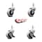 Service Caster 2 Inch Thermoplastic Wheel 12mm Threaded Stem Caster Set with 2 Brakes SCC SCC-TS05S210-TPRS-M1215-2-SLB-2 - alternate 2